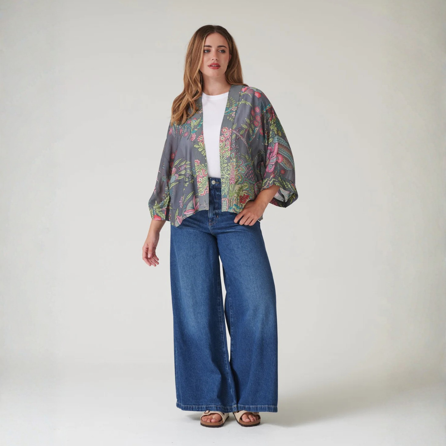 Kimono - Boho Garden Grey