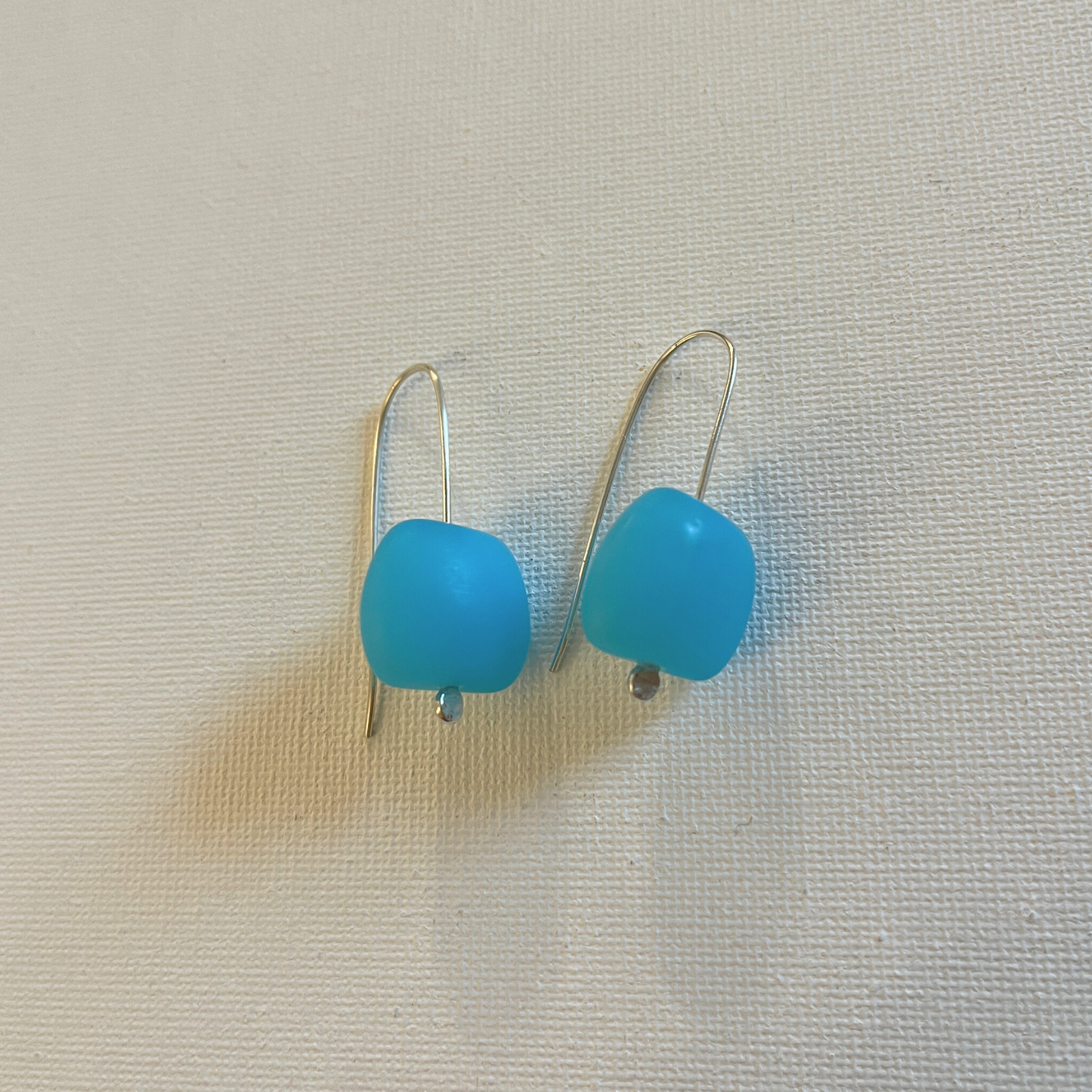 Glass Drop Earrings - Turquoise