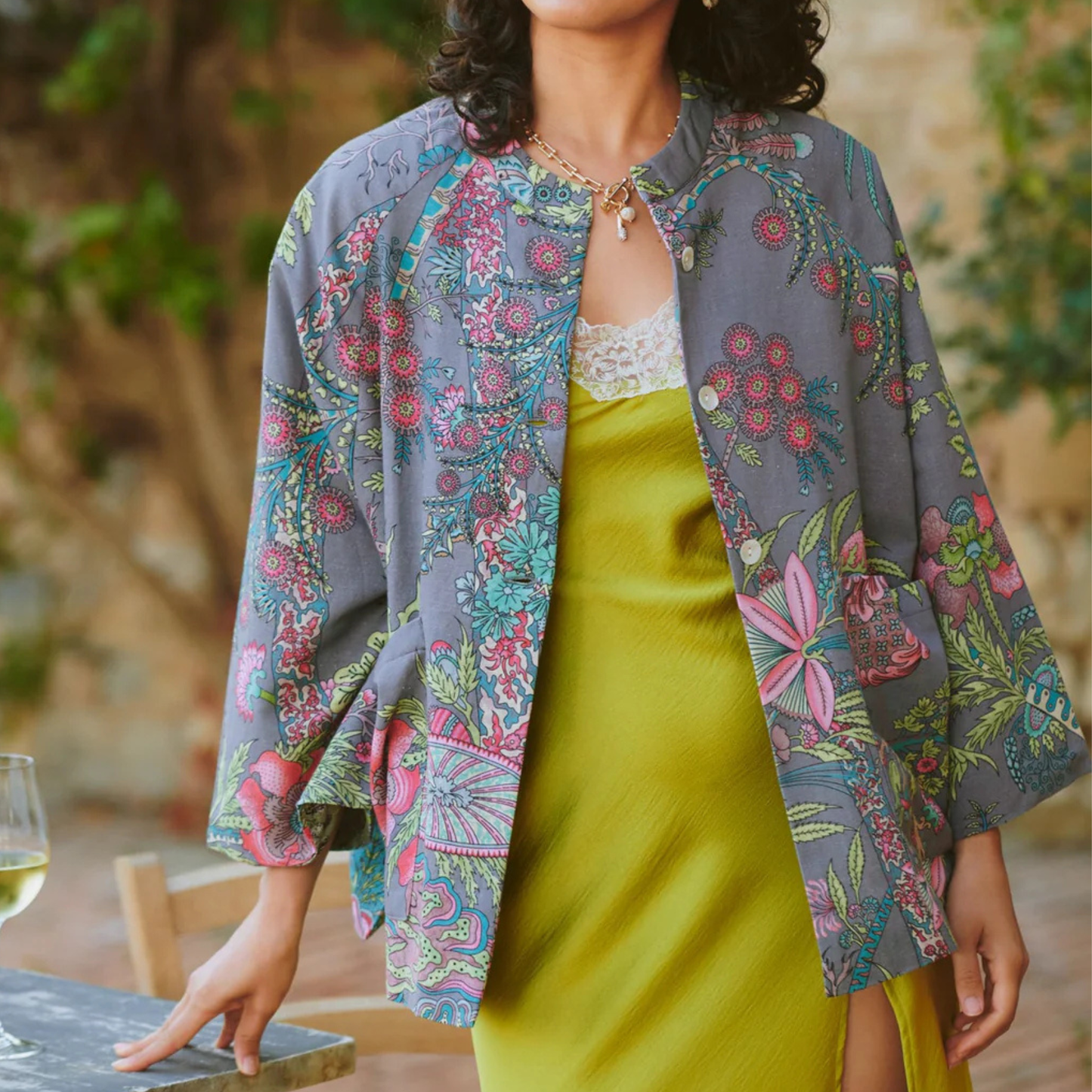 Summer Jacket - Boho Garden Grey