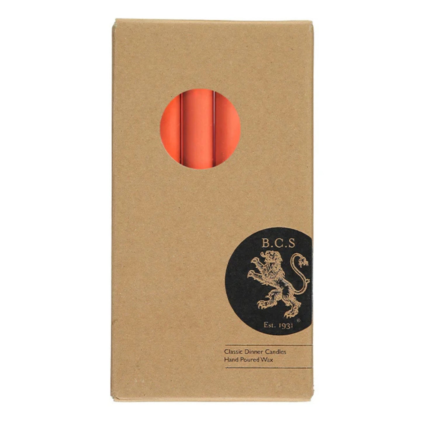 British Colour Standard Dinner Candles - Pack of 6