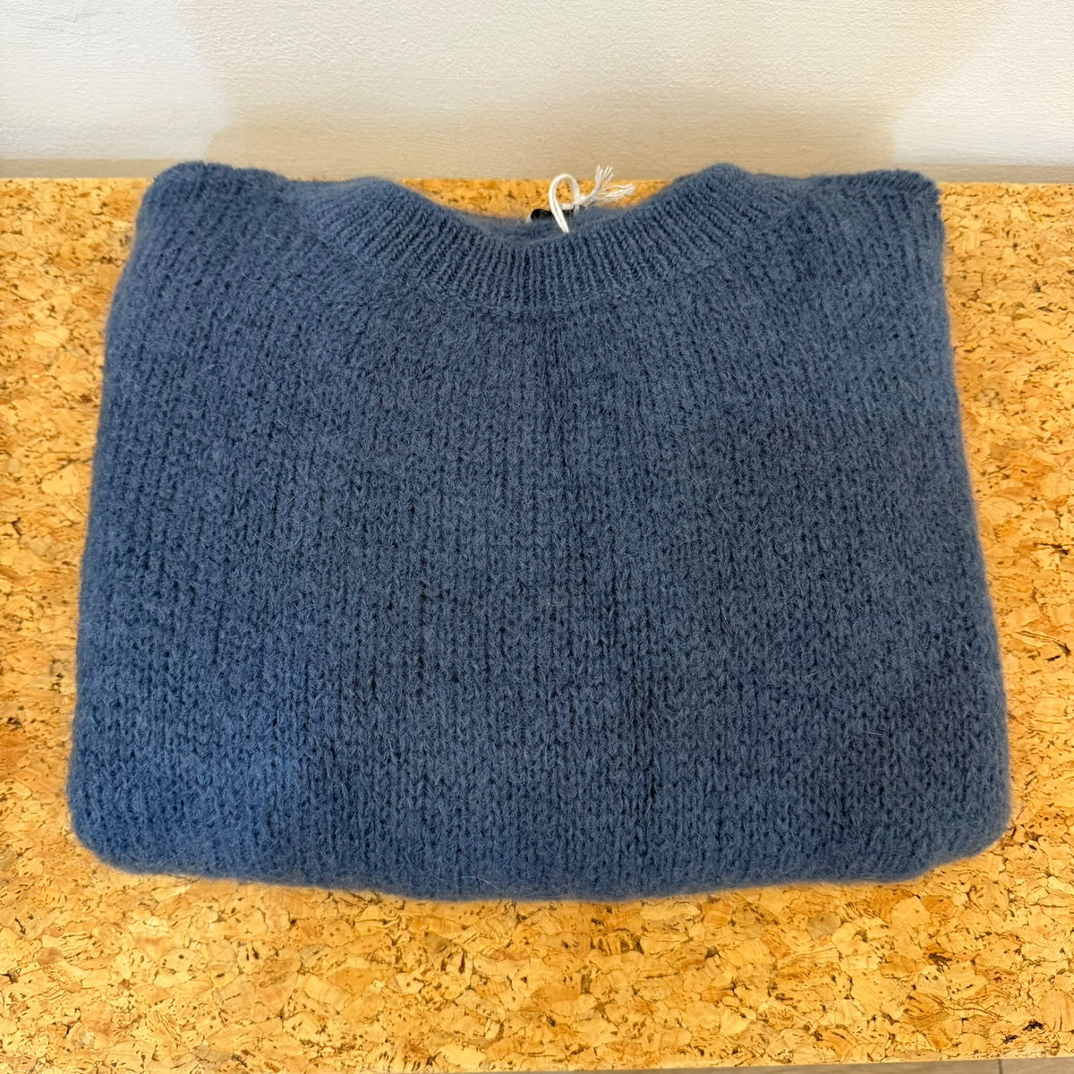 Cropped Mohair Jumper - Denim