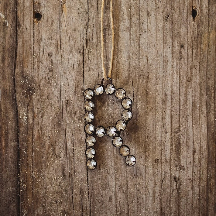 Hanging Initial Rhinestone Decoration