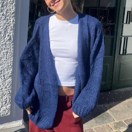 Smila Mohair Cardigan - Navy Blue