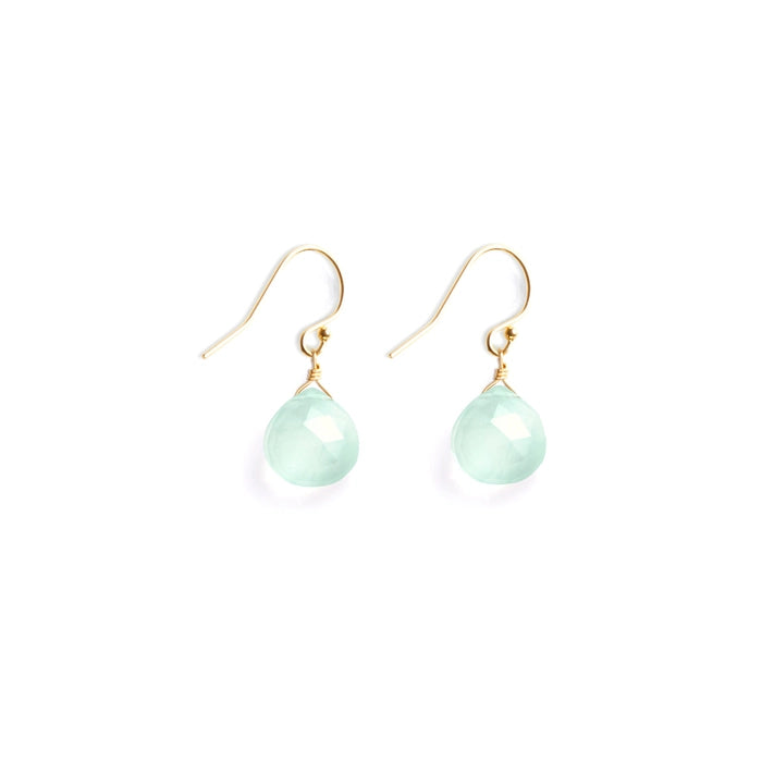 Sea Glass Chalcedony Isla Drop Earrings