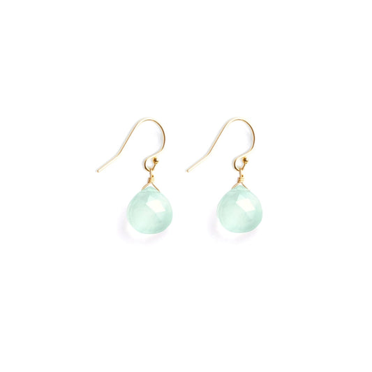 Sea Glass Chalcedony Isla Drop Earrings