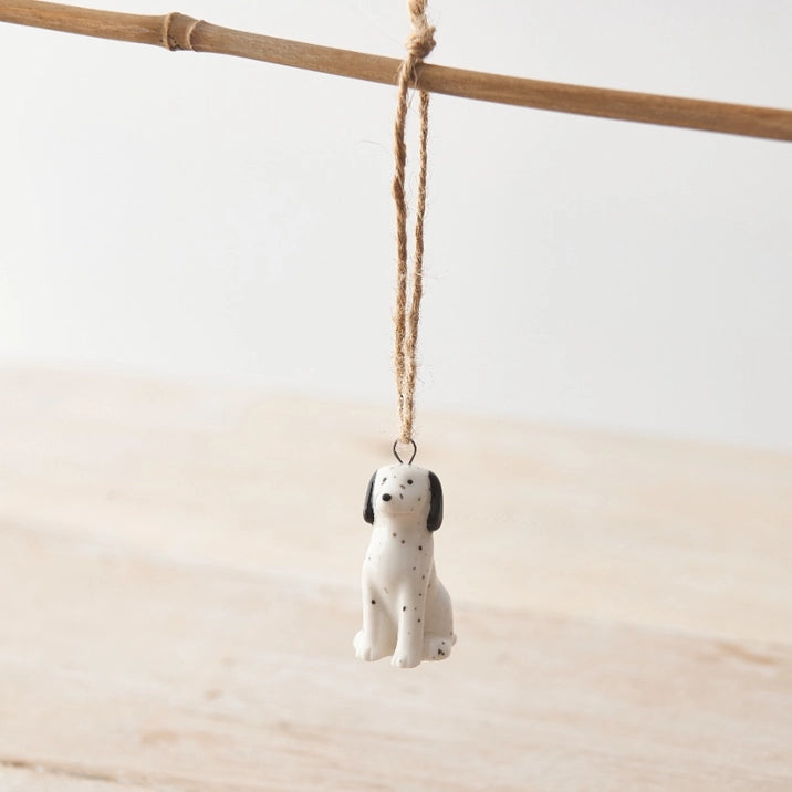 Porcelain Hanging Decoration - Speckled Dog