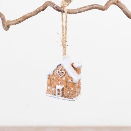 Ceramic Hanging Decoration - Gingerbread House