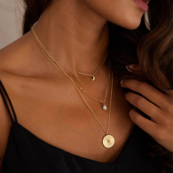 Wanderlust Life Fine Gold Chain Necklace - Pearl
