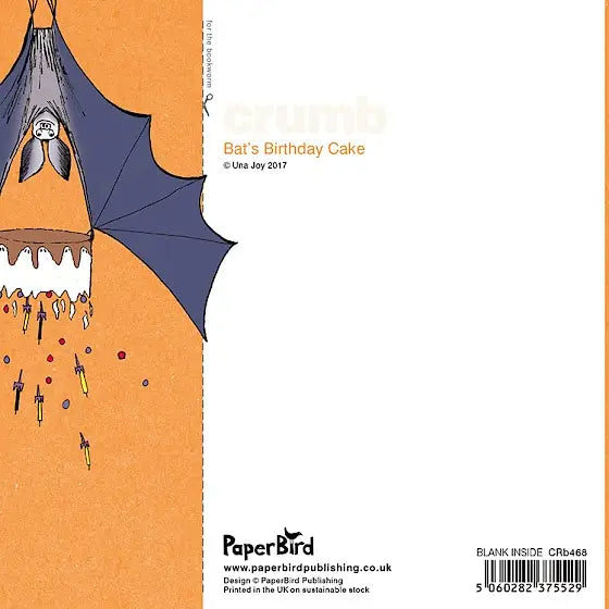Greetings Card - Bat's Birthday Cake