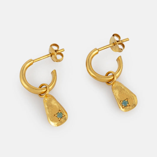 Gold Hoop Stud Earrings - Aya