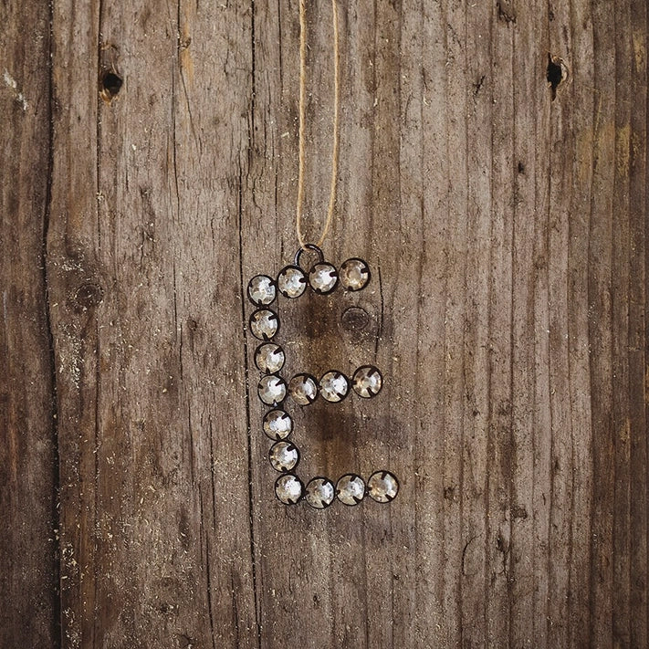 Hanging Initial Rhinestone Decoration