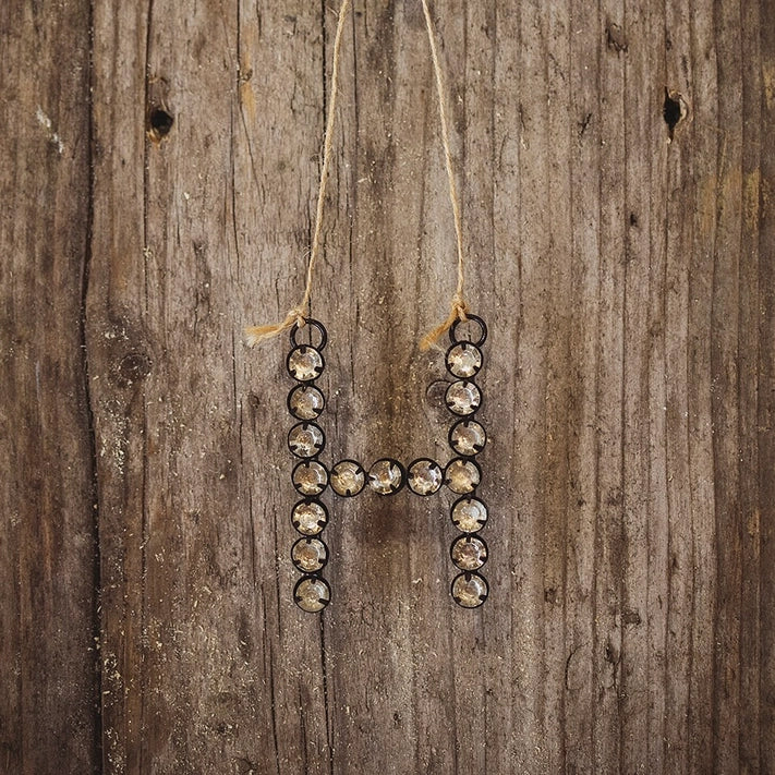 Hanging Initial Rhinestone Decoration