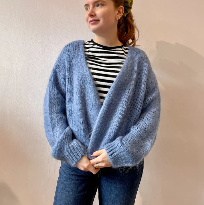 Smila Mohair Cardigan - Denim Blue