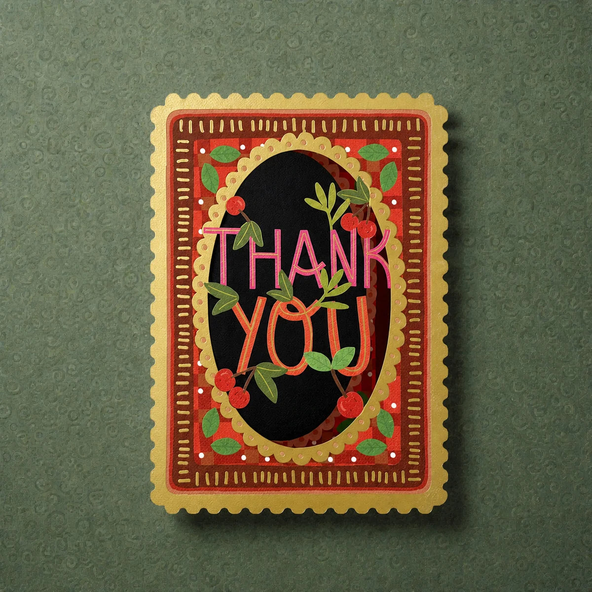 Greetings Card - Thank You Cherry