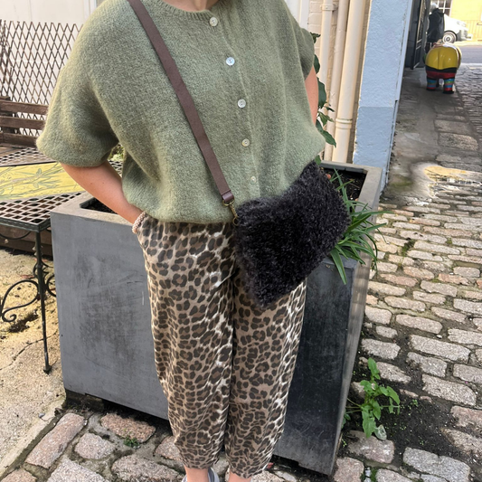 Abbie Barrel Trousers - Leopard