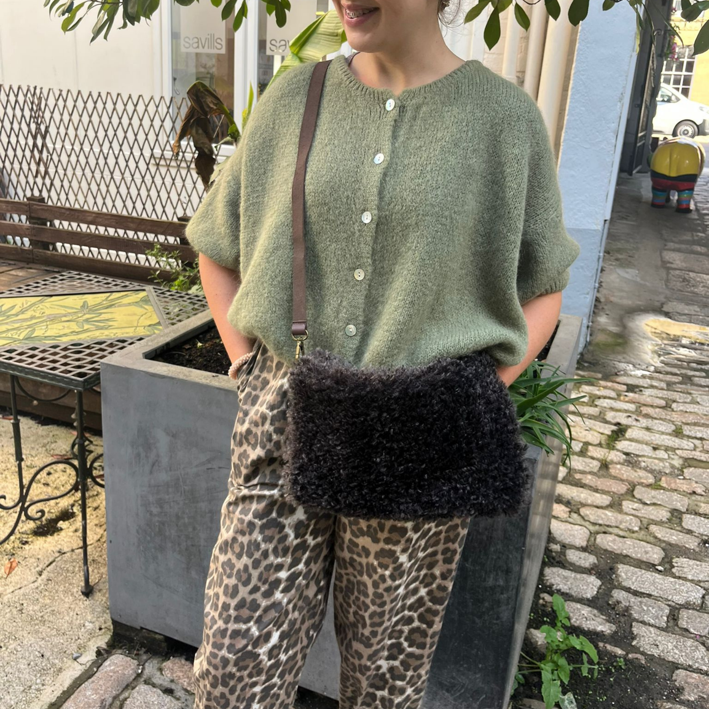 Abbie Barrel Trousers - Leopard