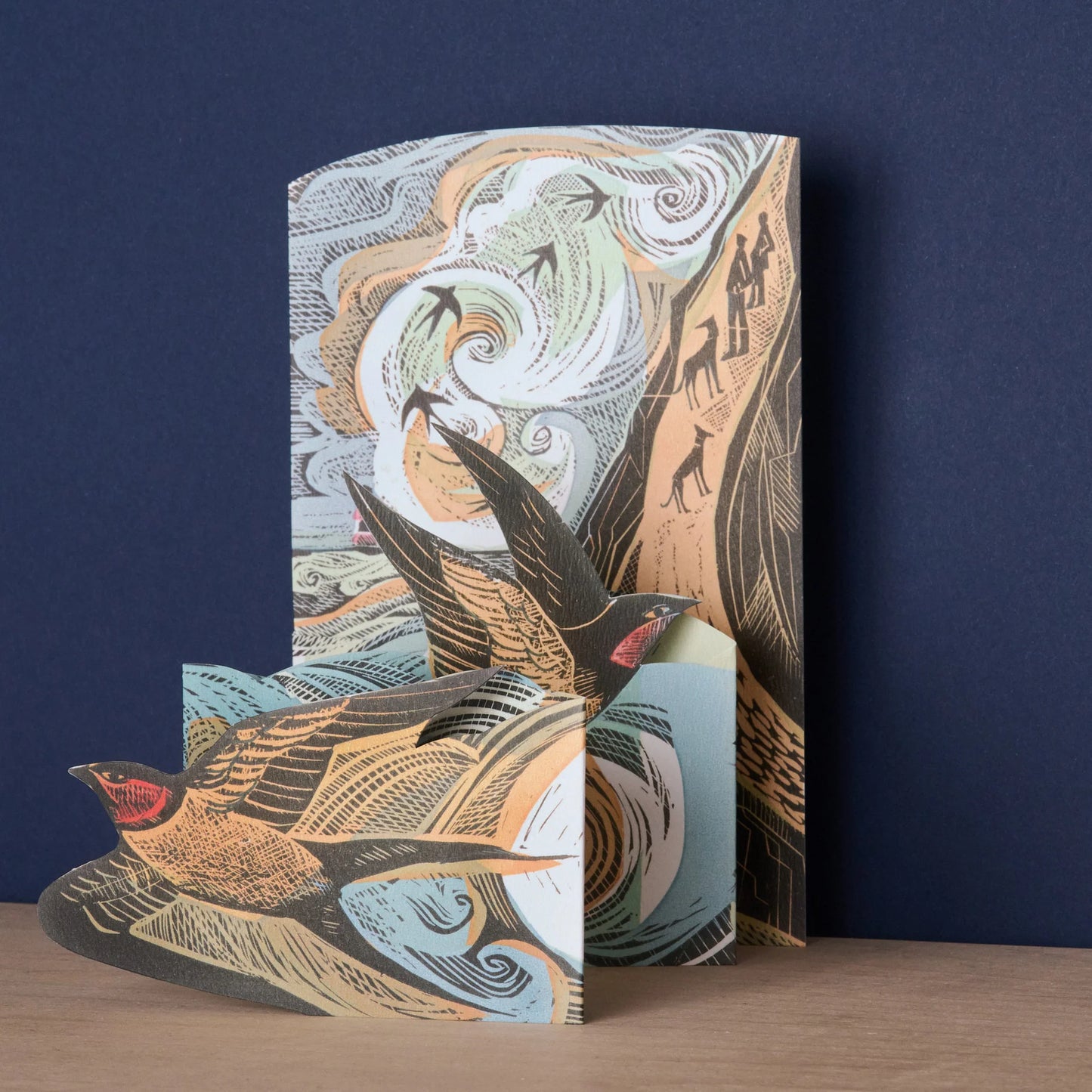 Greetings Card - Cornish Swallows