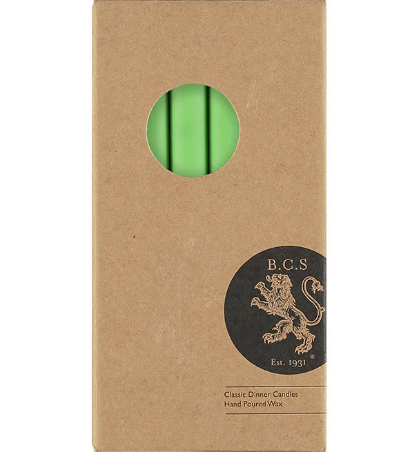 British Colour Standard Dinner Candles - Pack of 6