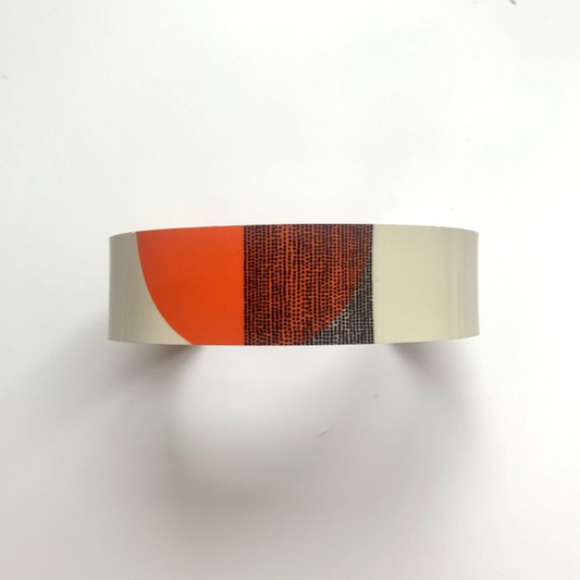 Narrow Cuff Bangle - Orange Arc