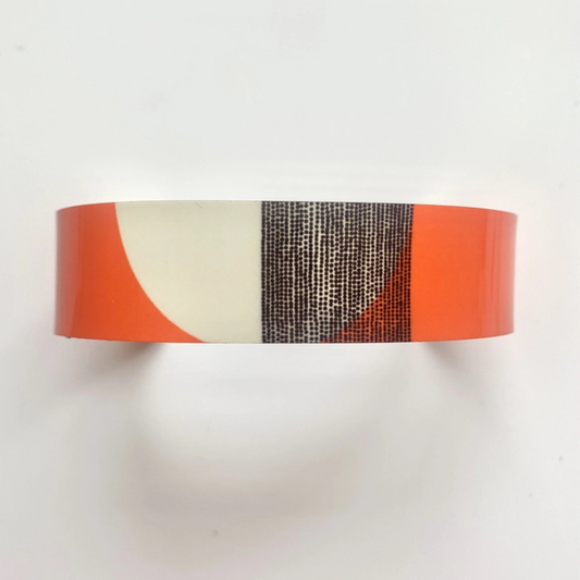 Balance Narrow Cuff Bangle - Orange Band