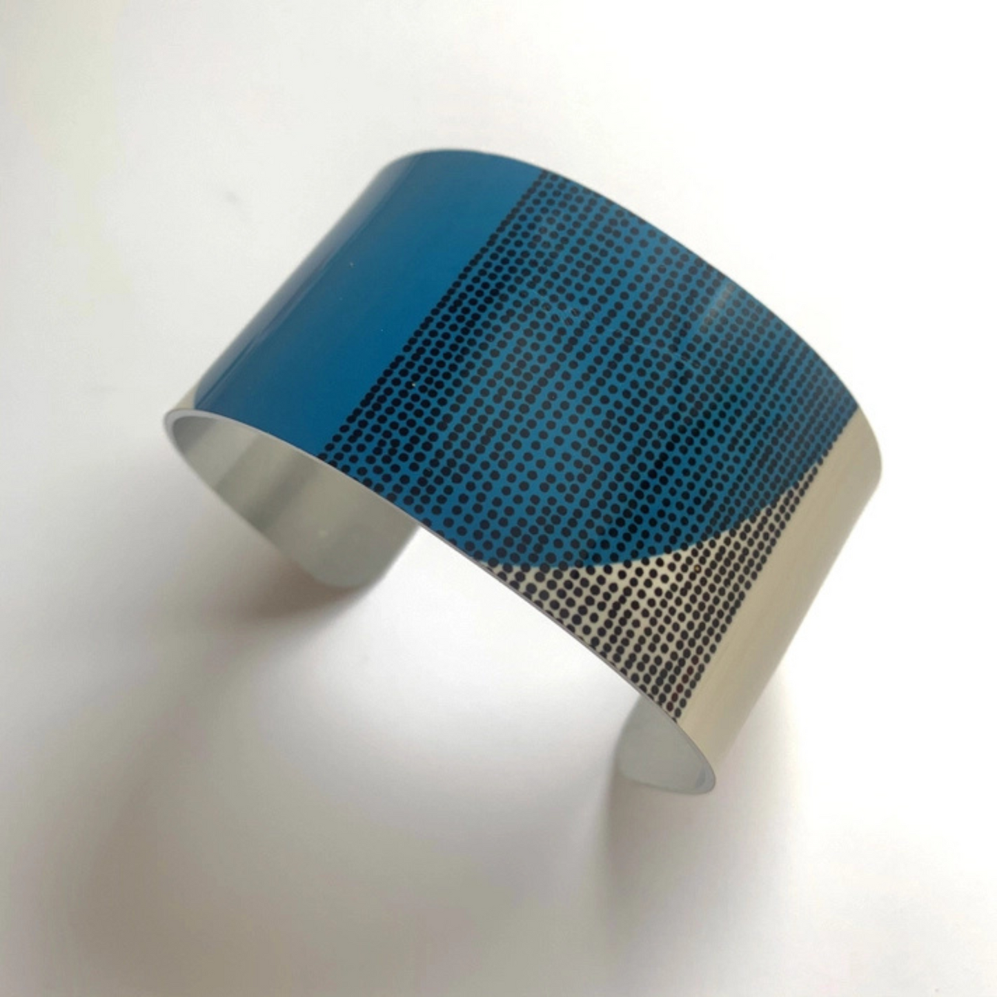 Jenni Douglas Balance Wide Cuff Bangle - Teal Arc