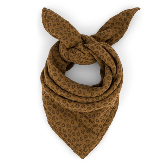 Square Scarf - Cumin Leopard