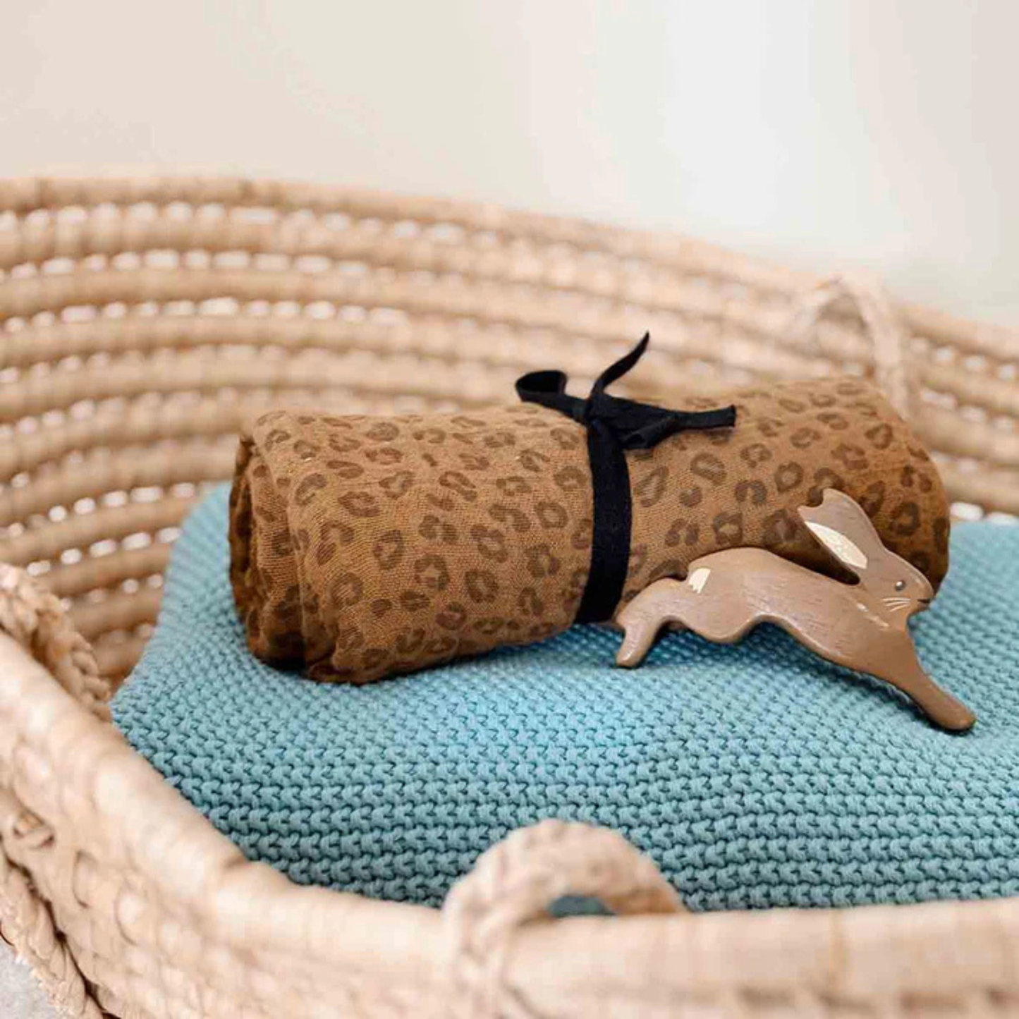 Square Scarf - Cumin Leopard