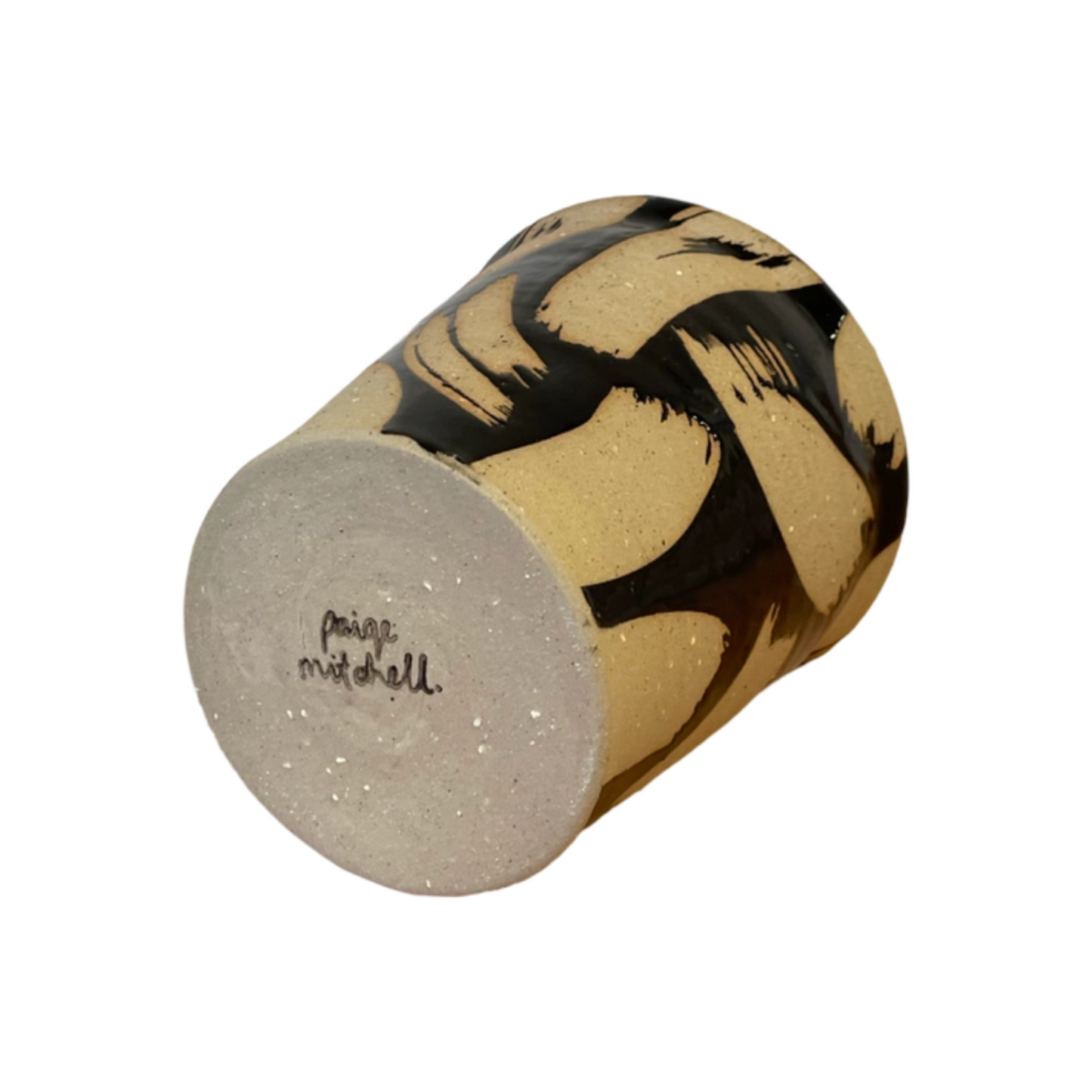 Brushstroke Ceramic Pot - Black
