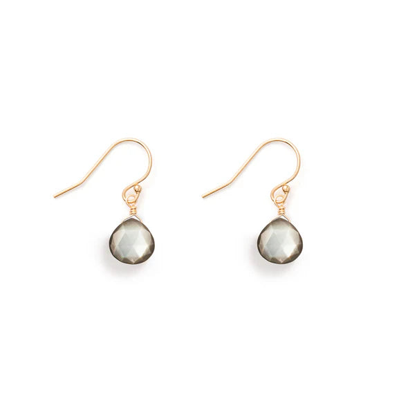 Wanderlust Life Isla Drop Earrings - Black Mother of Pearl