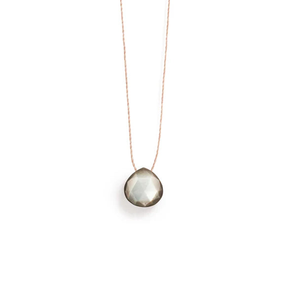 Wanderlust Life Fine Cord Necklace - Black Mother Of Pearl