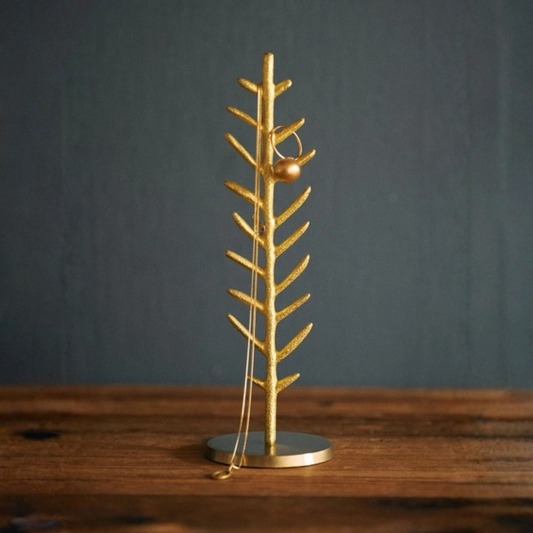 Japanese Brass Tree Jewellery Stand
