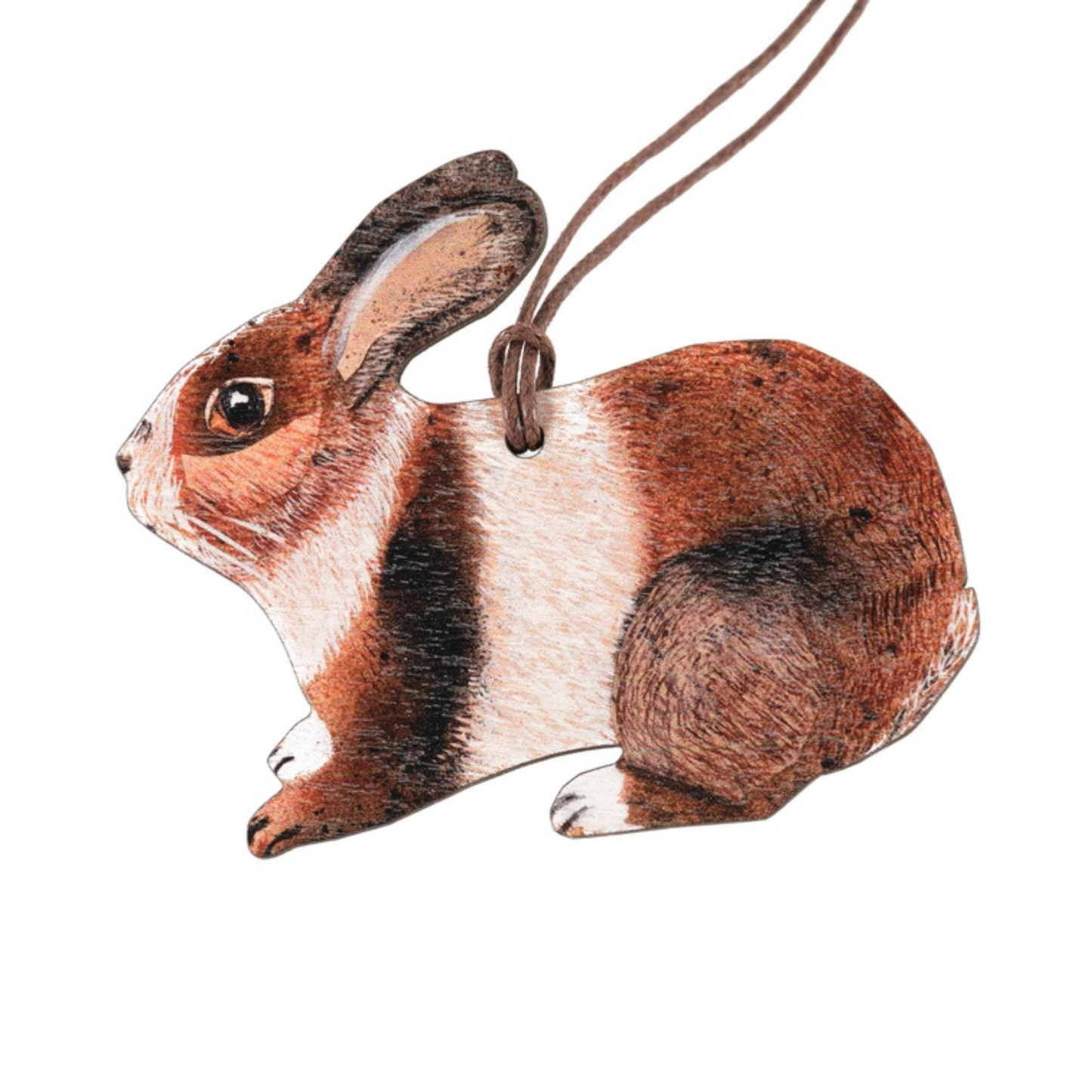 Clare O’Neill Artwork Birch Hanging Decoration - Bunny Rabbit