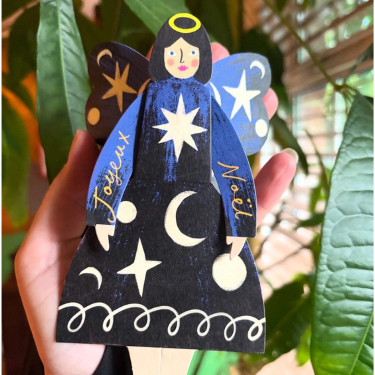 Greetings Card - Christmas Butterfly Woman