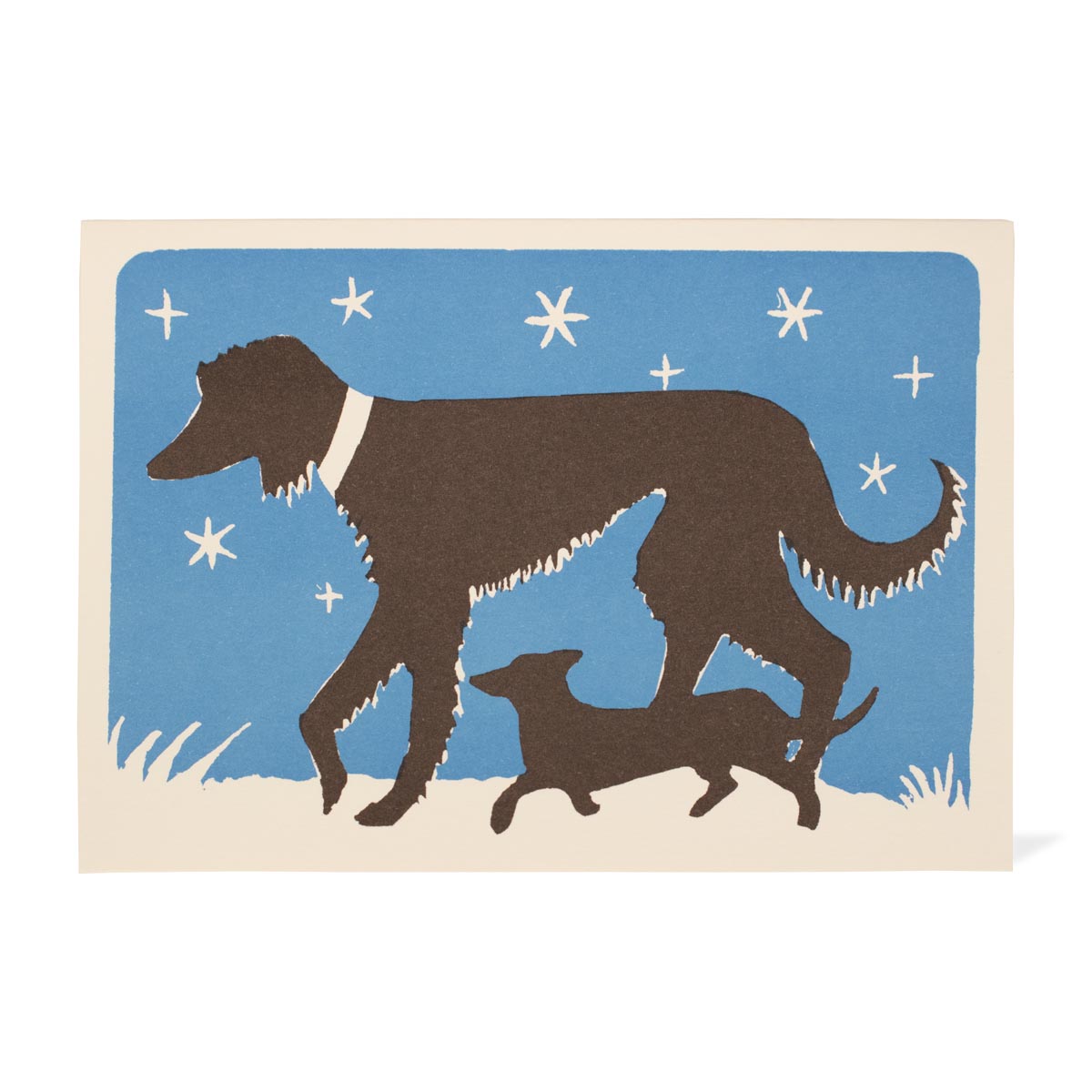 Greetings Card - Big Dog and Little Dog
