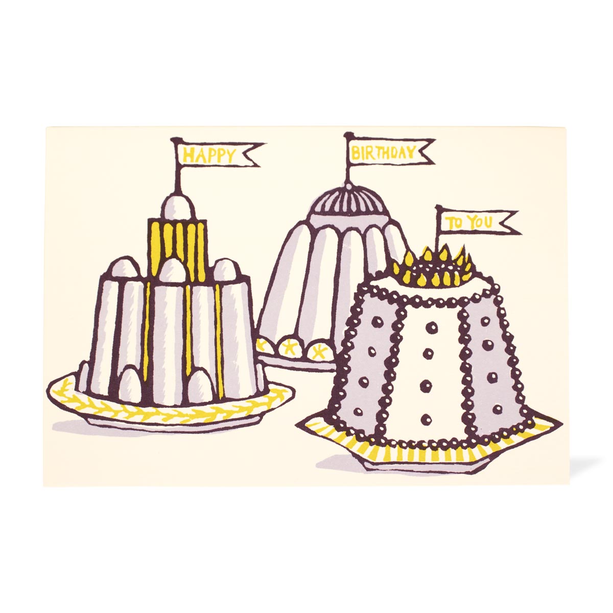 Greetings Card - Birthday Puddings