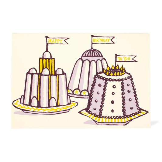 Greetings Card - Birthday Puddings