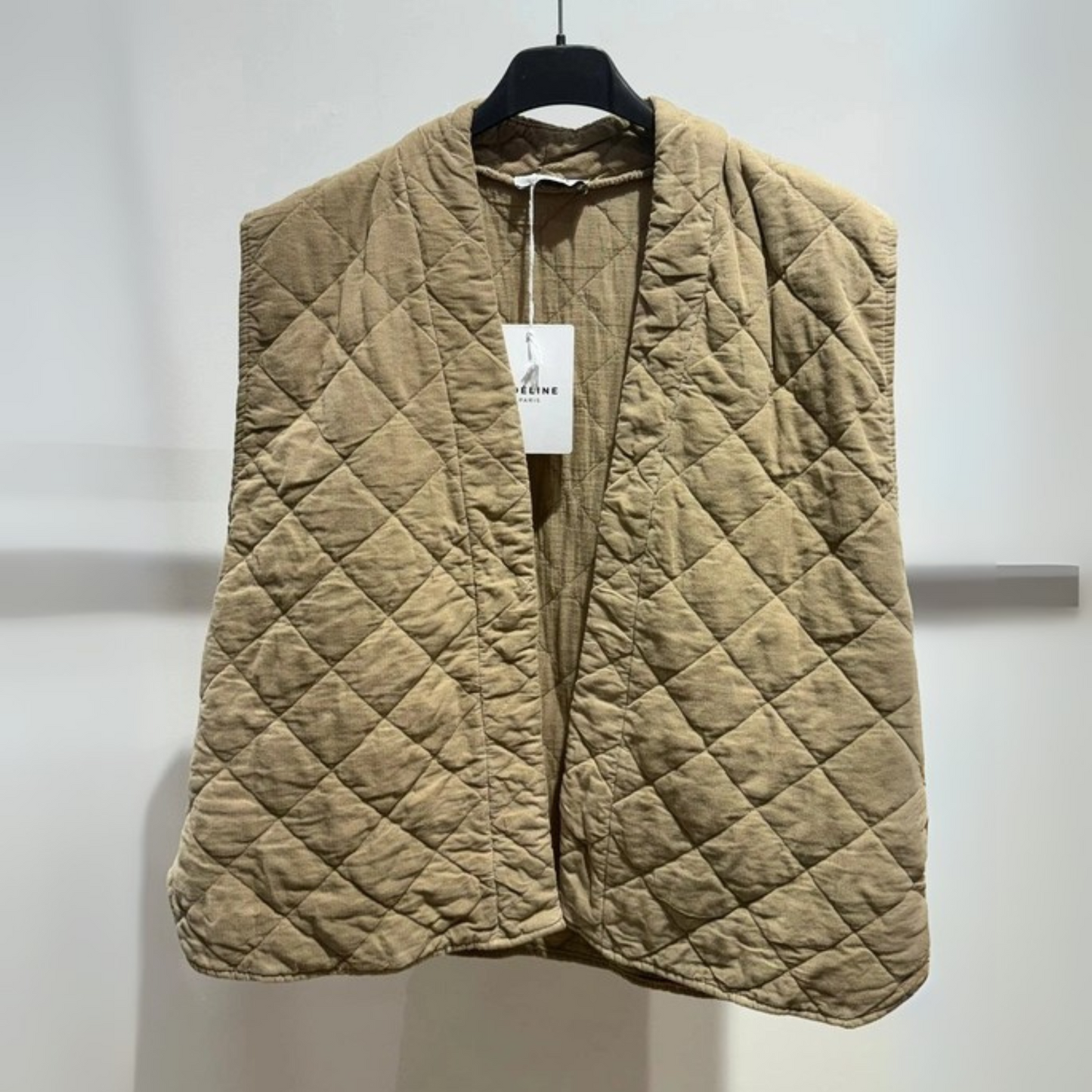 Needlecord Quilted Gilet Jacket - Camel Brown