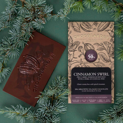 Cinnamon Swirl 50% Milk Chocolate Bar