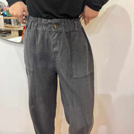 Corduroy Trousers - Dark Grey