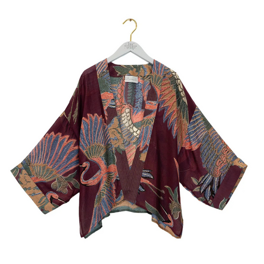 Kimono - Crane Plum