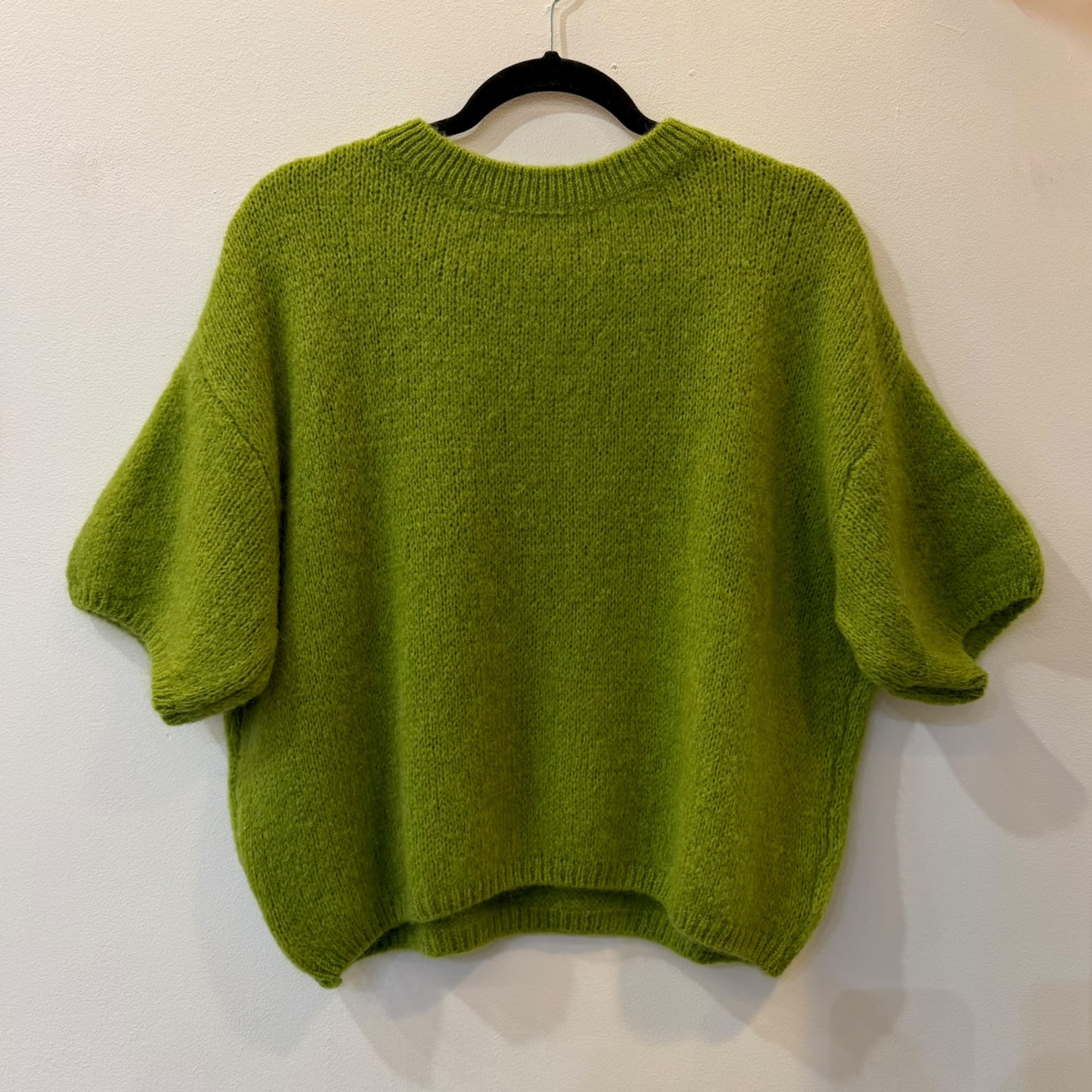 Cropped Mohair Jumper - Apple