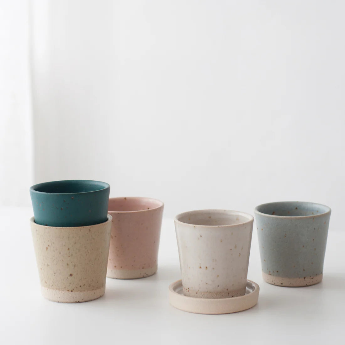 Dor & Tan Ceramic Beaker - Spelt and Speckled