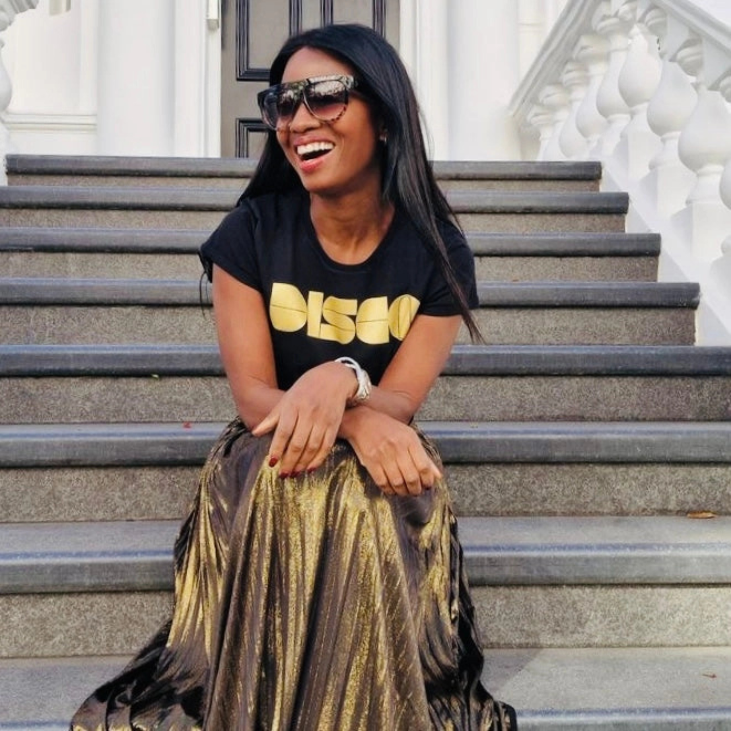 DISCO T-Shirt - Black and Gold