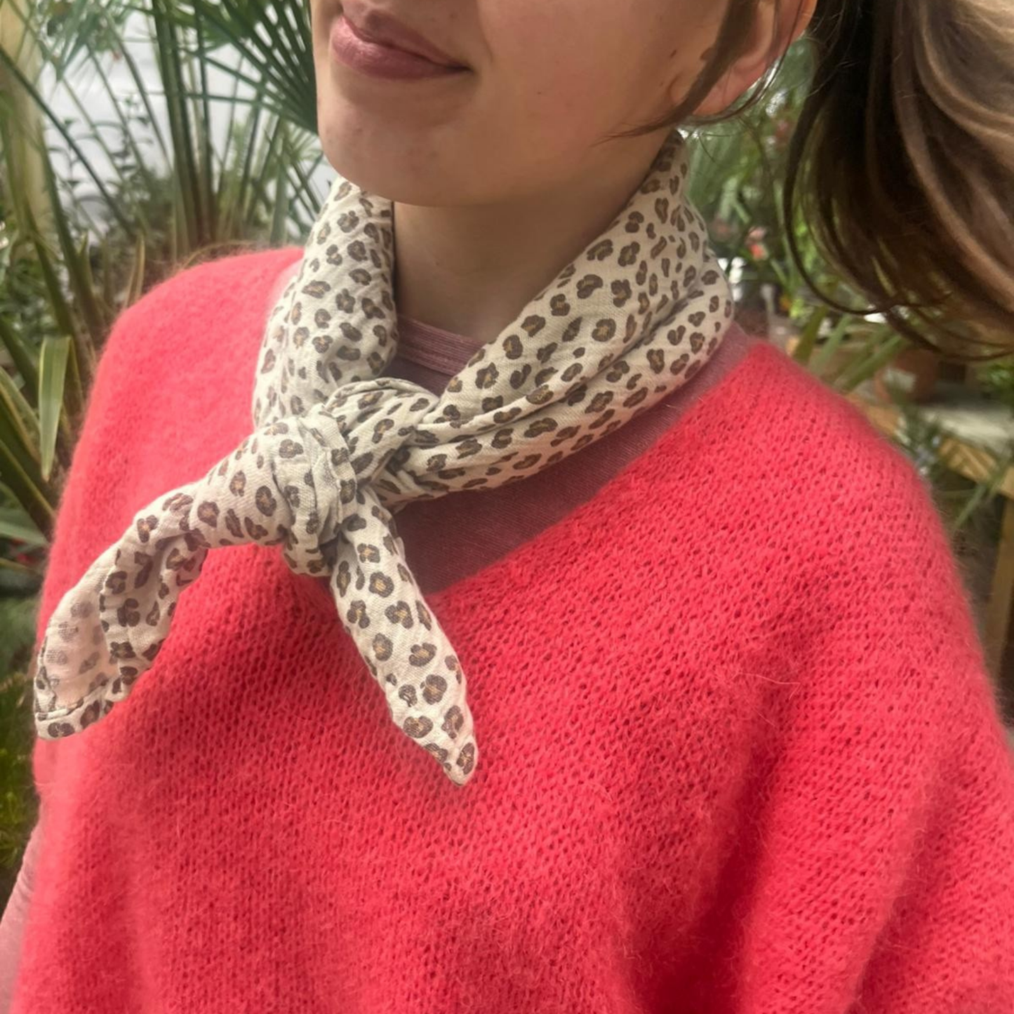Drop Shoulder Mohair Blend Tank Top - Coral