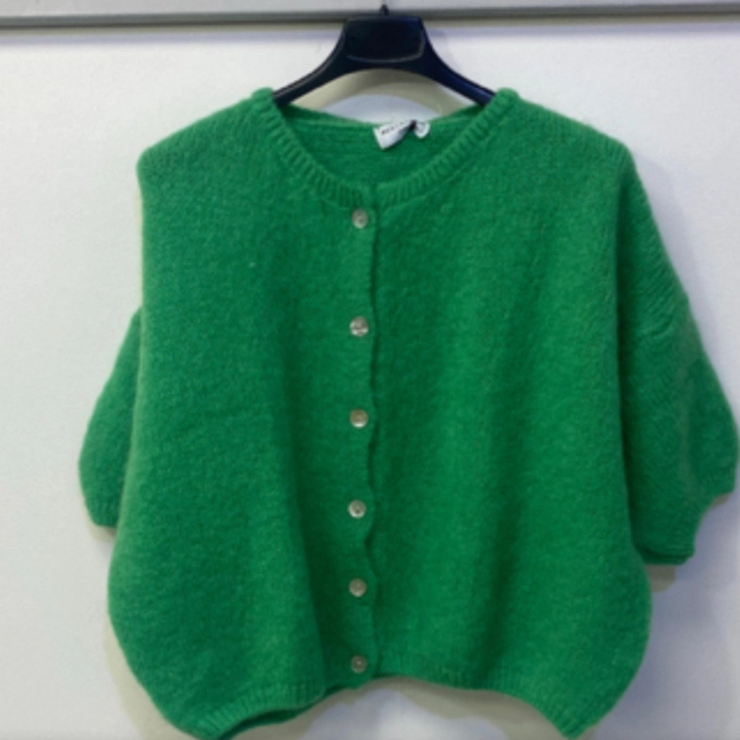 Bellerina Paris Cropped Sleeve Cardigan - Emerald Green