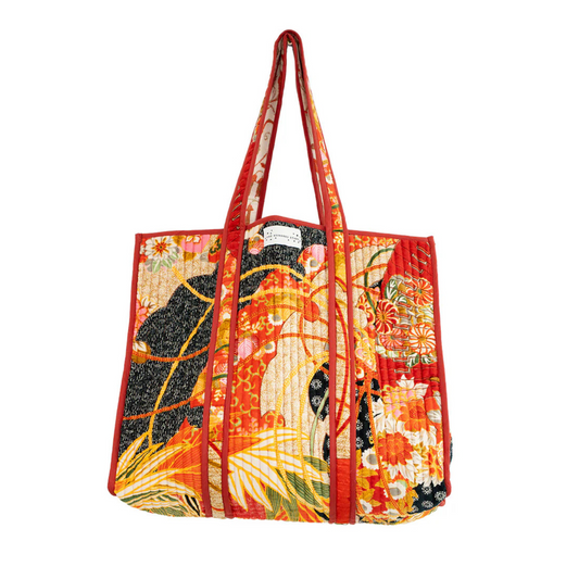 Velvet Tote Bag - Fans Scarlet