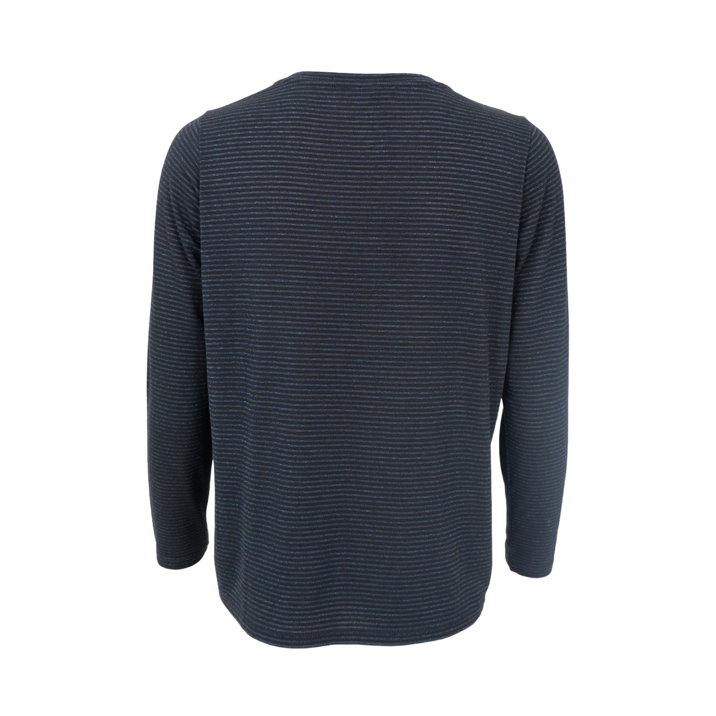 Faye Long Sleeve Top - Black Shimmer Stripe