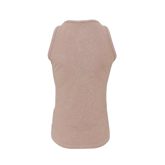 Faye Glitter Vest Top - Golden Taupe