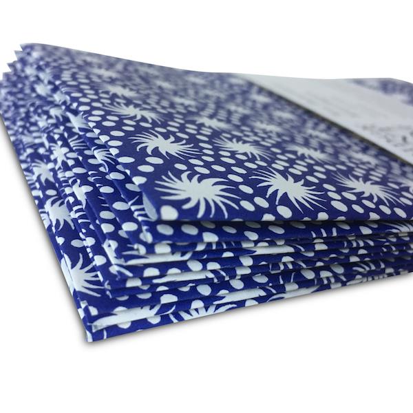 Ten Patterned Envelopes Animalcules - Twilight Blue