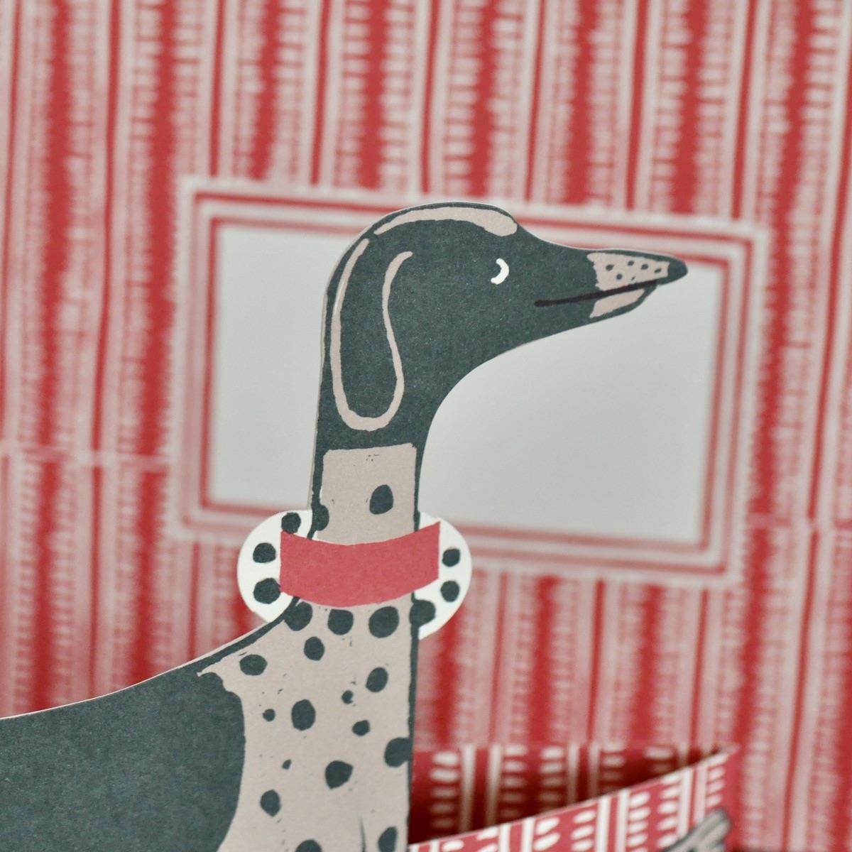 Greetings Card - Giant Mantelpiece Dog